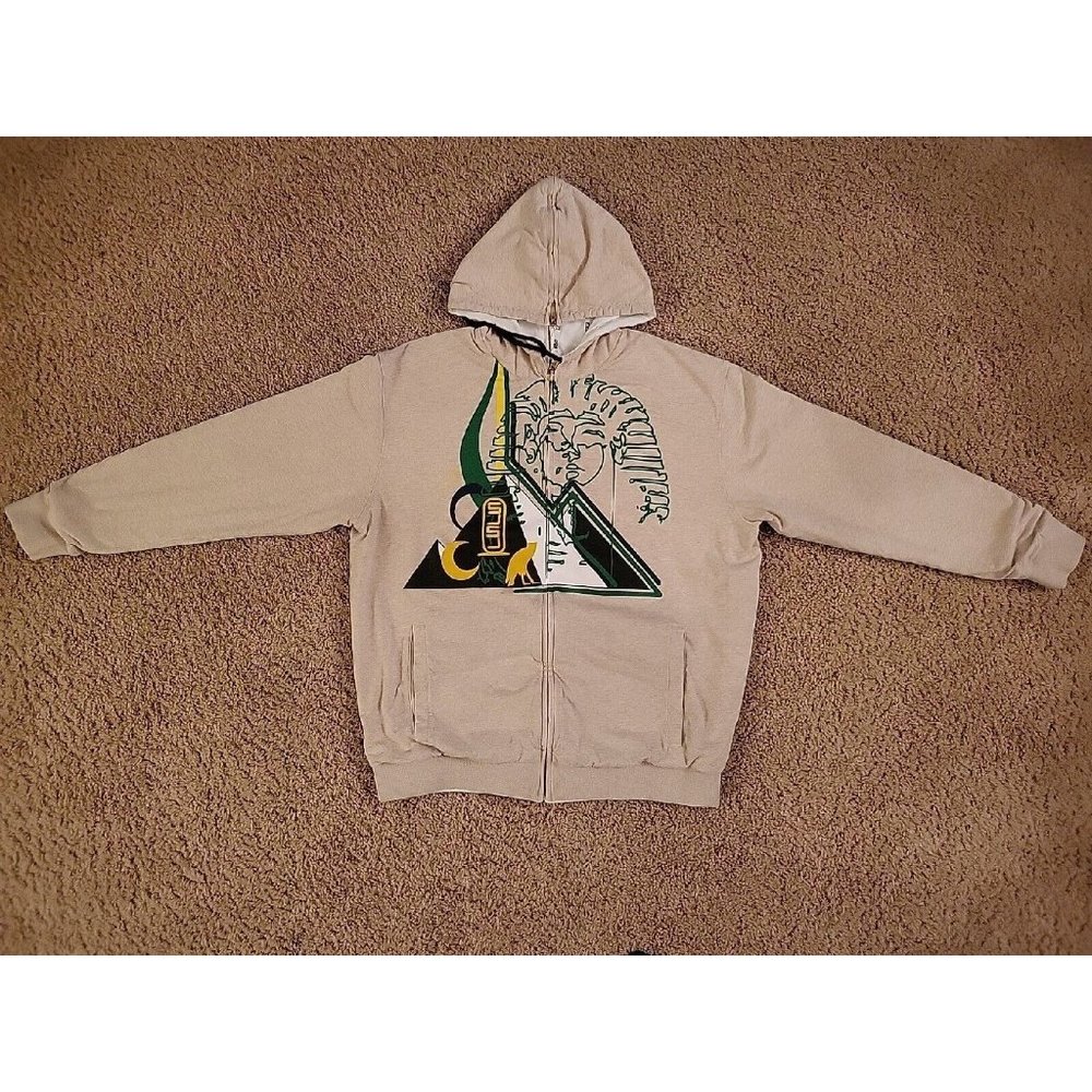 Sean John Hoodie Hip-Hop DOUBLE-SIDED Sweatshirt 90s 1990s Mens Size XL RARE